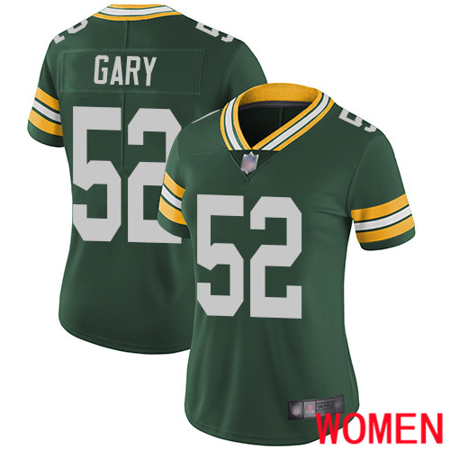 Green Bay Packers Limited Green Women #52 Gary Rashan Home Jersey Nike NFL Vapor Untouchable->youth nfl jersey->Youth Jersey
